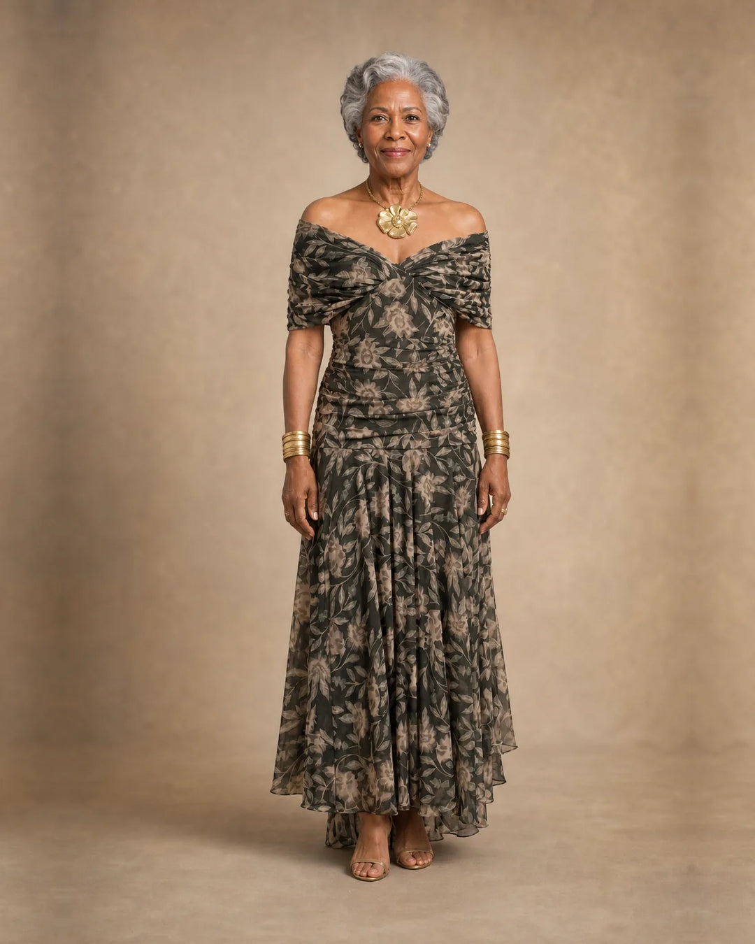 Alicia | Elegant Botanical Dress