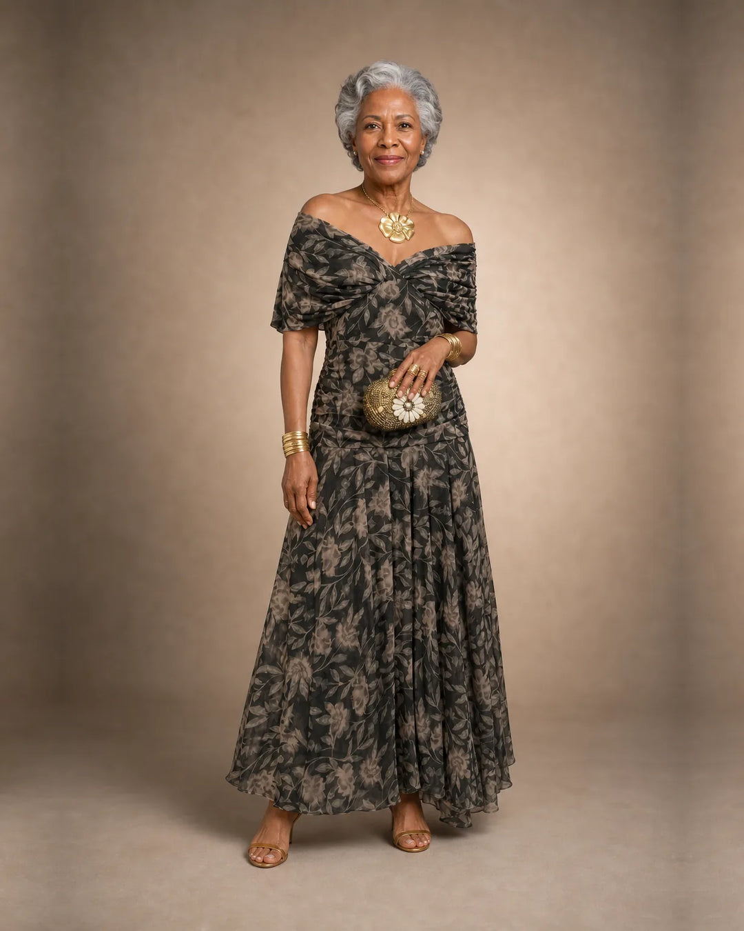 Alicia | Elegant Botanical Dress