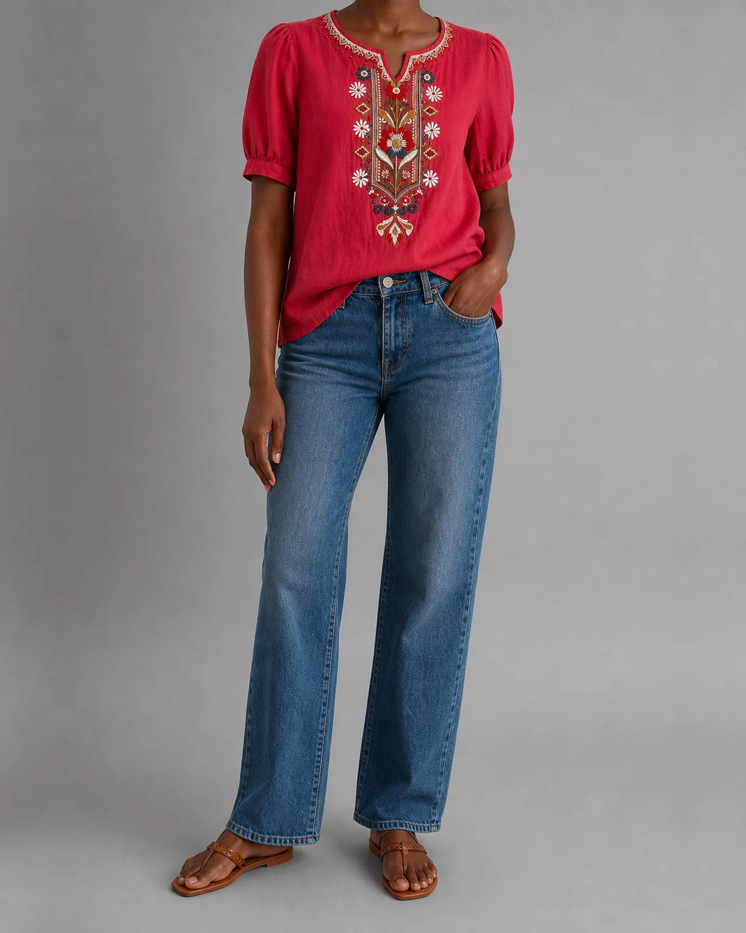 Ife | Floral Embroidered Blouse