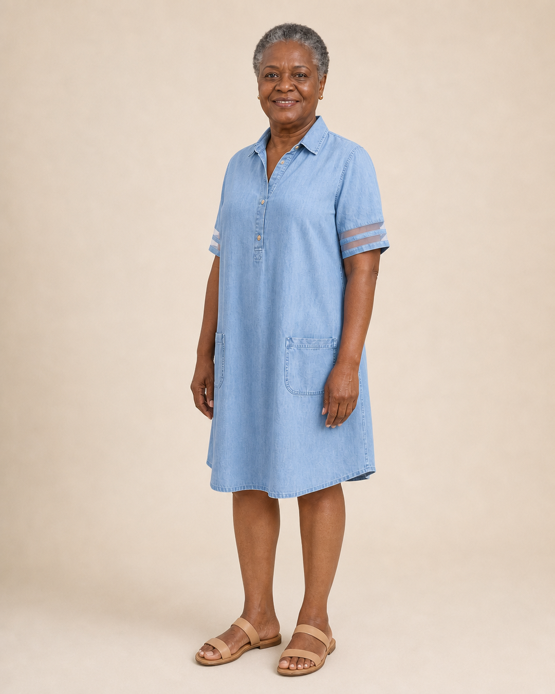 Iolanthe | Figure-Flattering Denim Dress