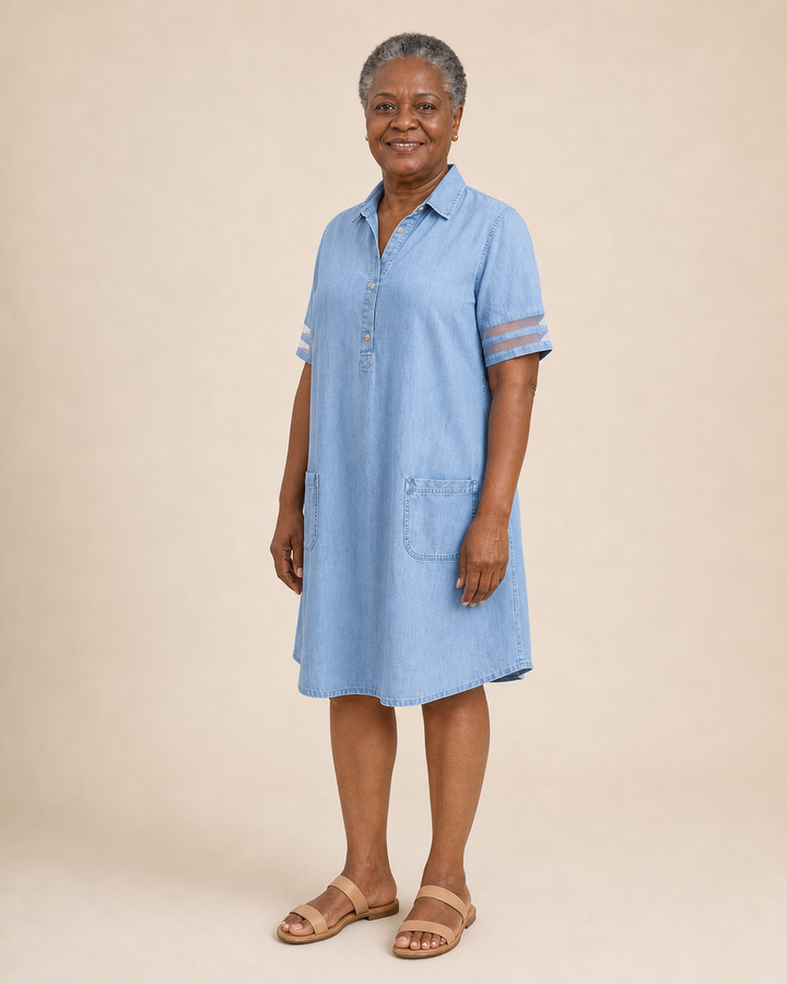 Iolanthe | Figure-Flattering Denim Dress