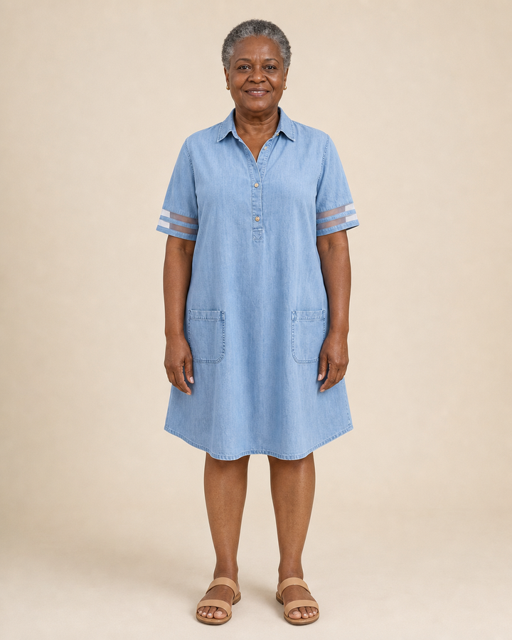 Iolanthe | Figure-Flattering Denim Dress