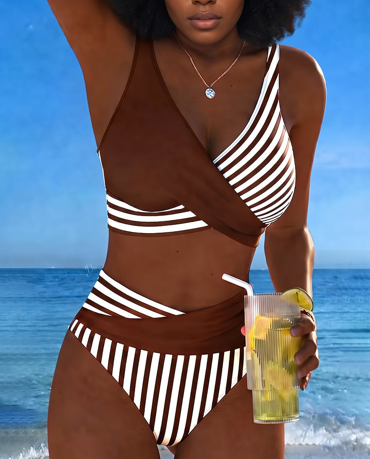 Jada | Crossed Stripes Bikini