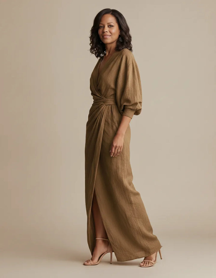 Genevieve | Surplice V-Neck Maxi Dress