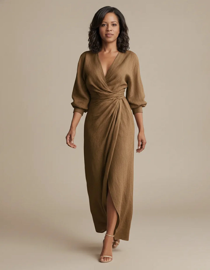 Genevieve | Surplice V-Neck Maxi Dress