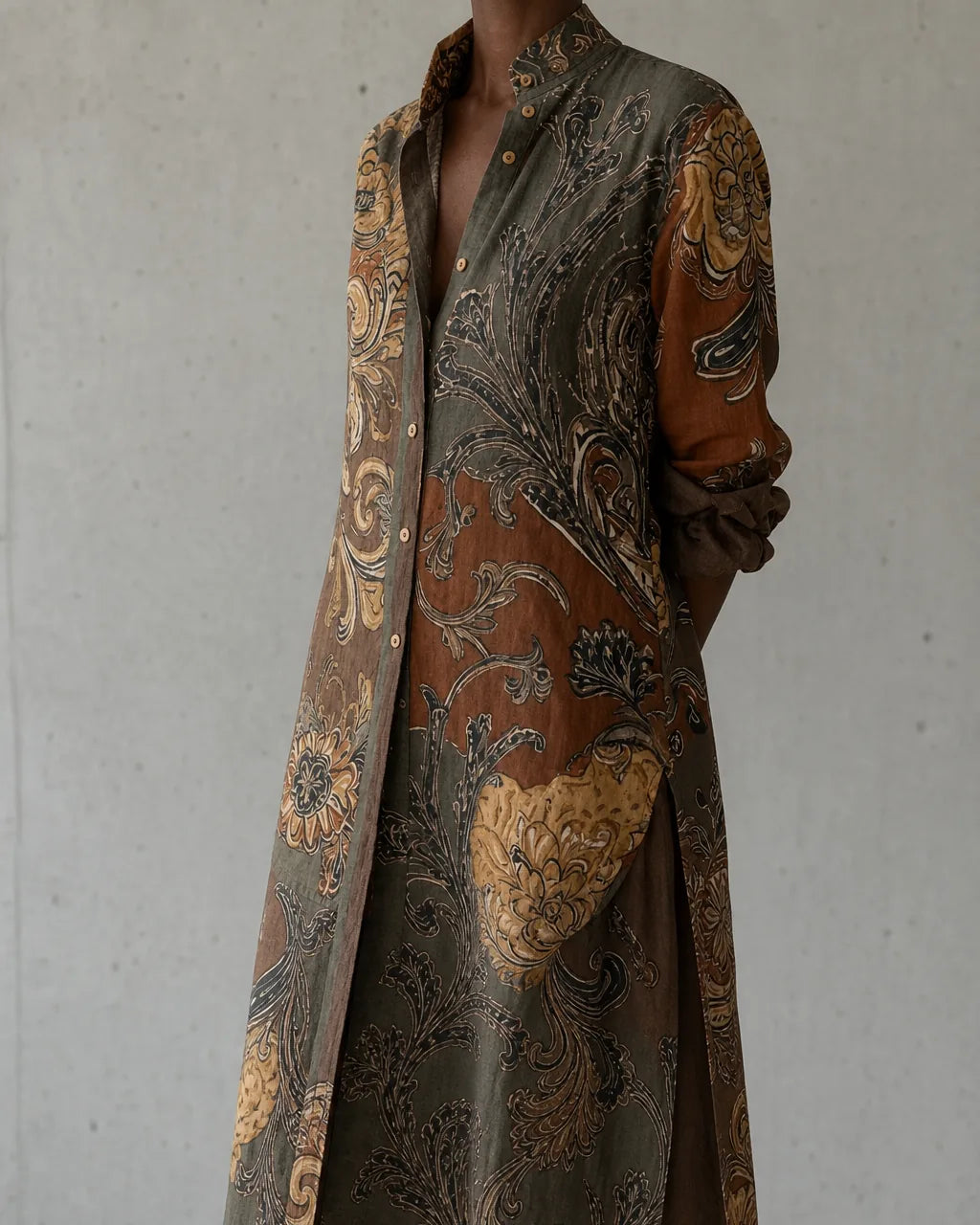 Fleurine | Vintage Embroidered Linen-Look Set