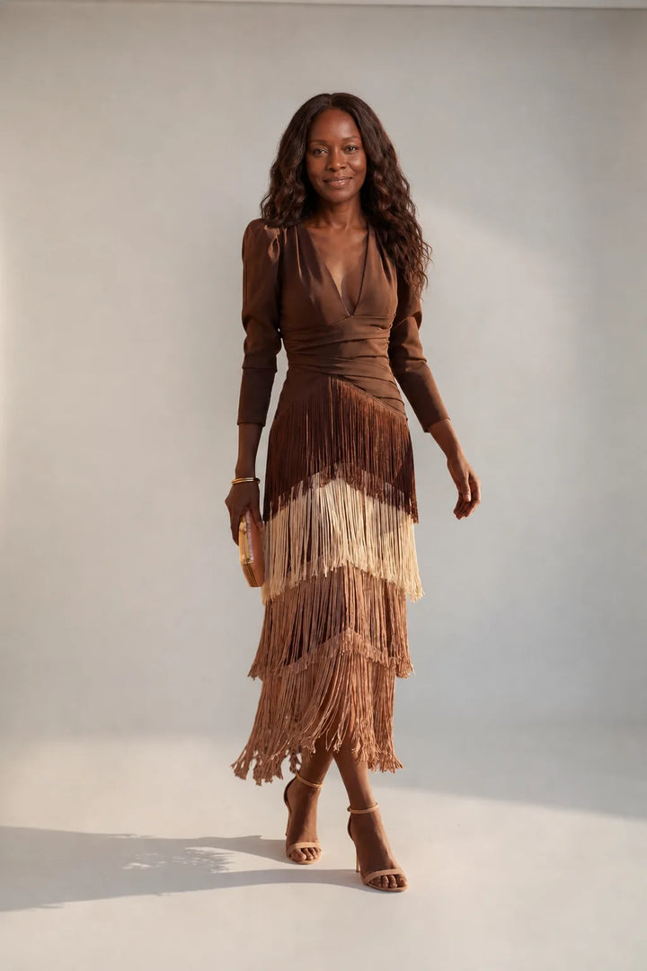 Peju | Fringed Midi Dress
