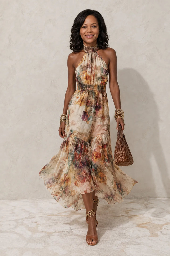 Temi | Effortless Halter Maxi Dress