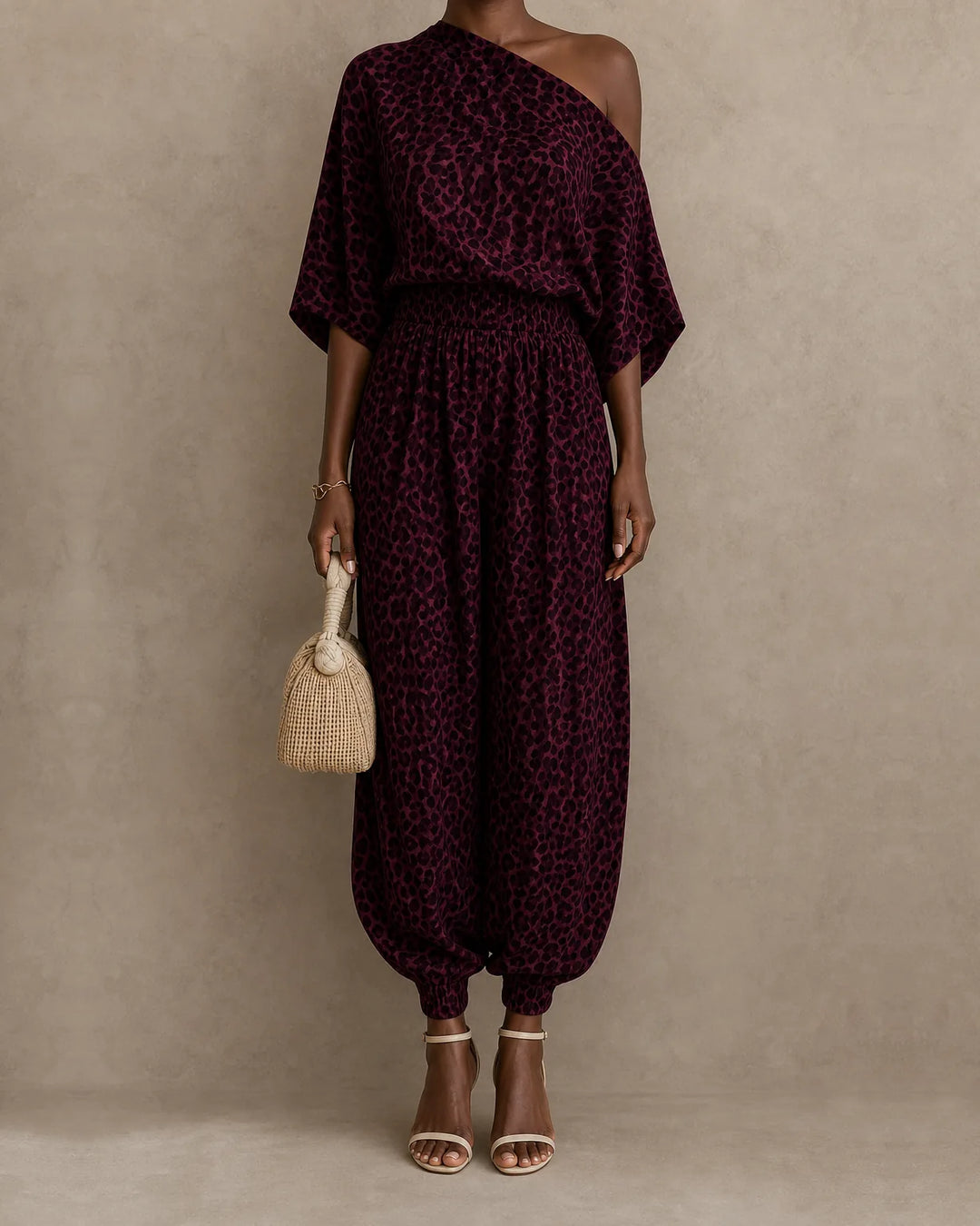 Nadia | Leopard Print Off-Shoulder Dress