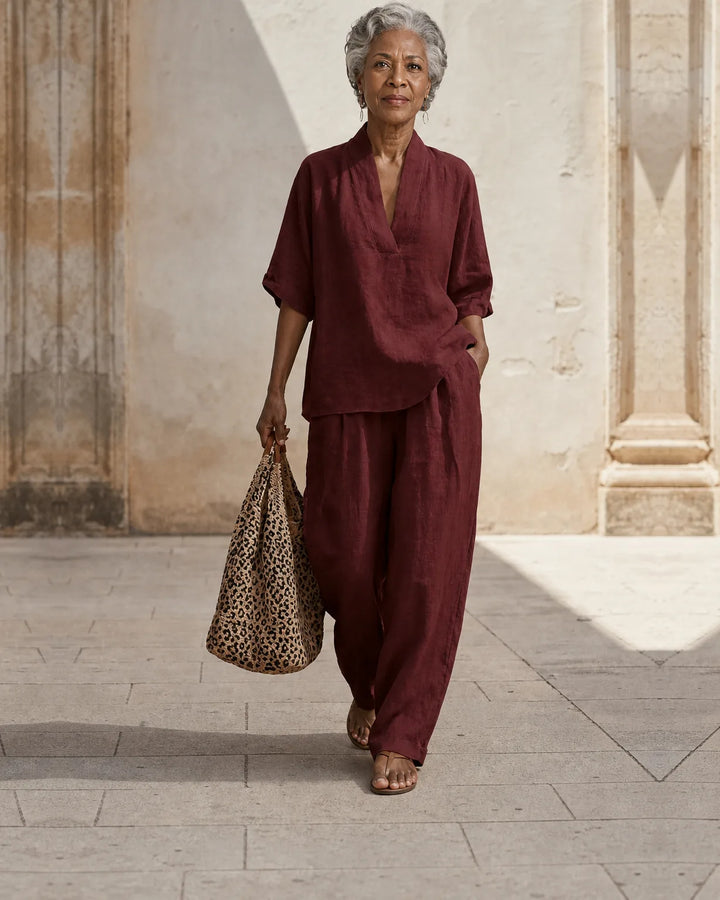 Saskia | Linen Two-Piece Set