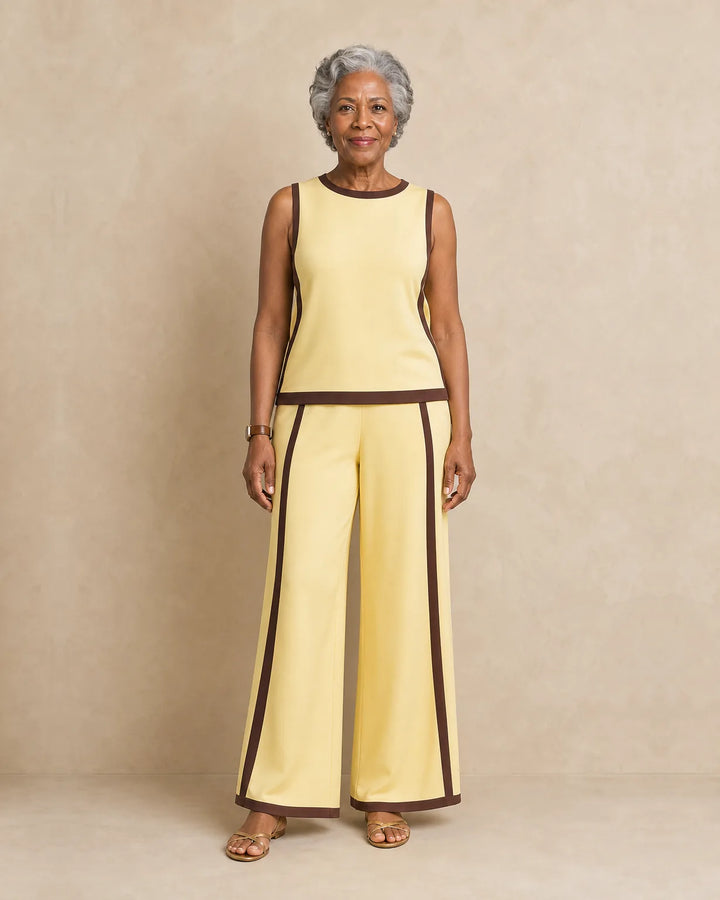 Sierra | Sleeveless Print Top & Wide-Leg Set