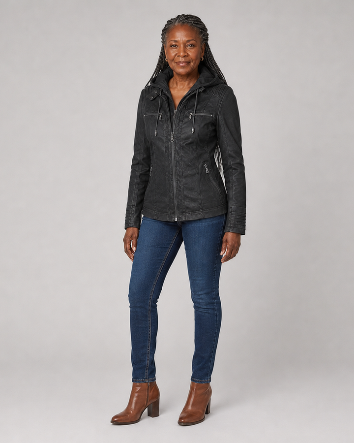 Callista | Hooded Moto Jacket