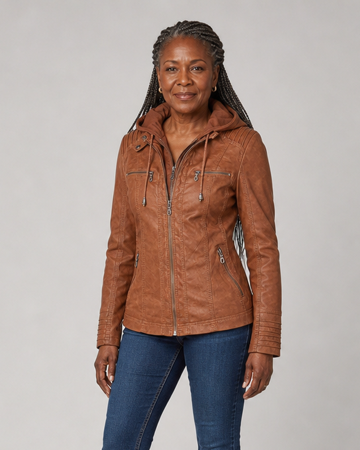 Callista | Hooded Moto Jacket