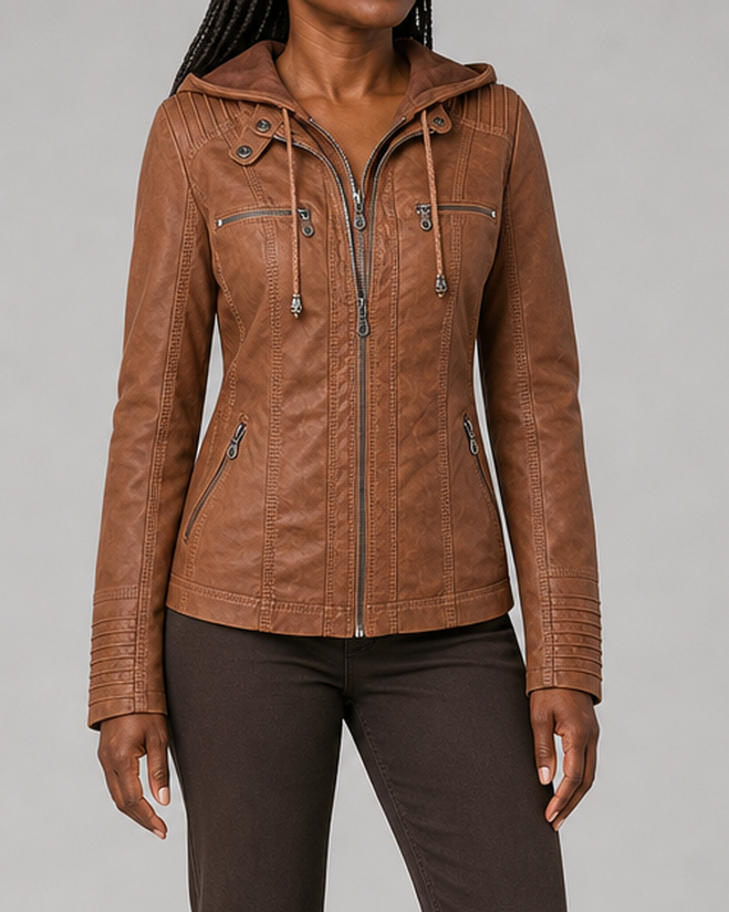 Callista | Hooded Moto Jacket
