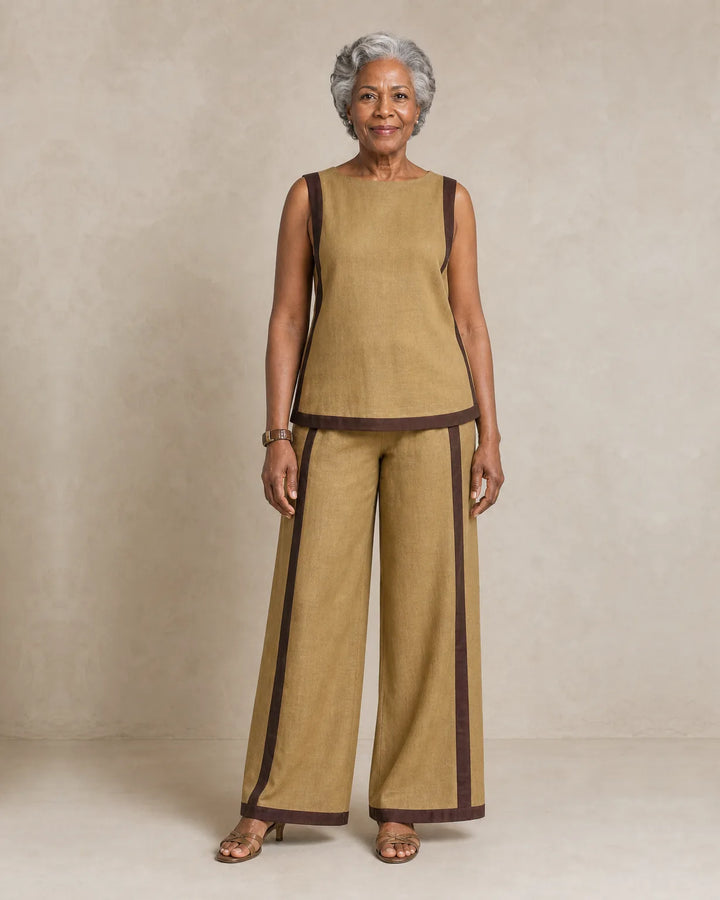 Sierra | Sleeveless Print Top & Wide-Leg Set