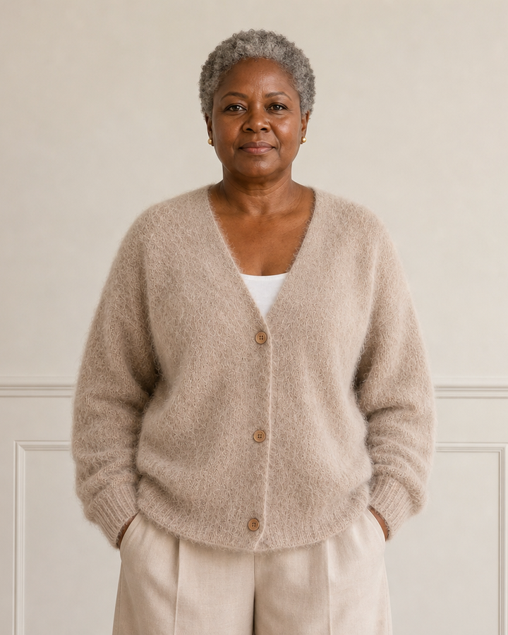 Cardigan | met knopen en V-hals
