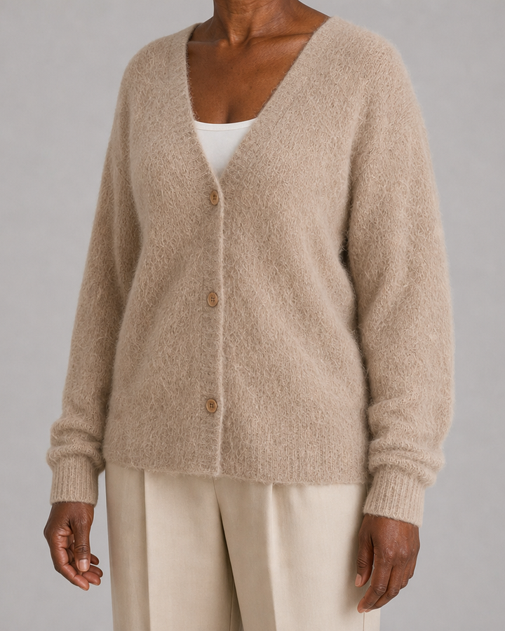 Cardigan met knopen en V-hals