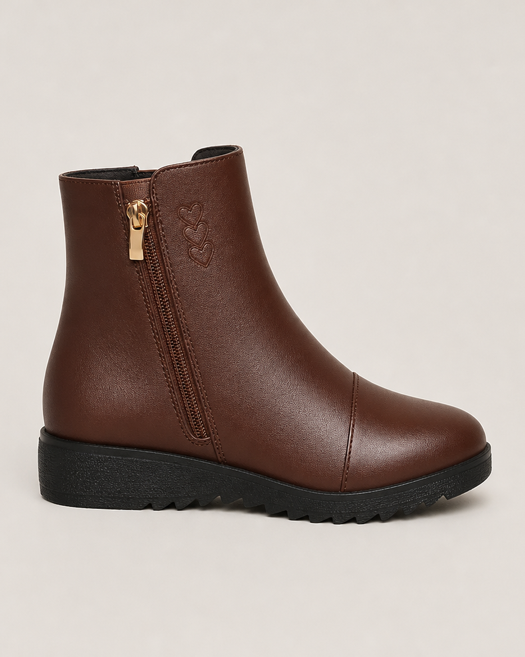 Carleen | Fur Lined Ankle Boots With Side Zip