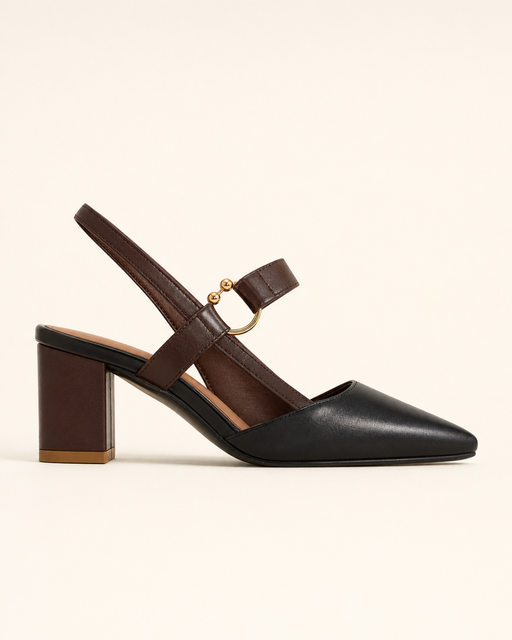 Cassie | Pumps With Strap And Gold Ring