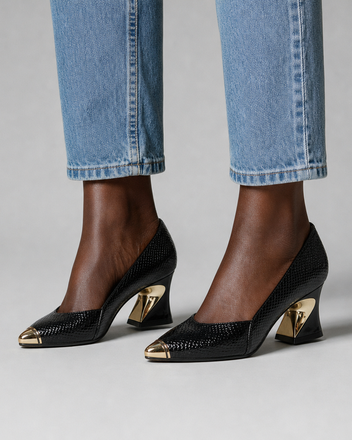 Celestine | Sculpted Pumps - Black