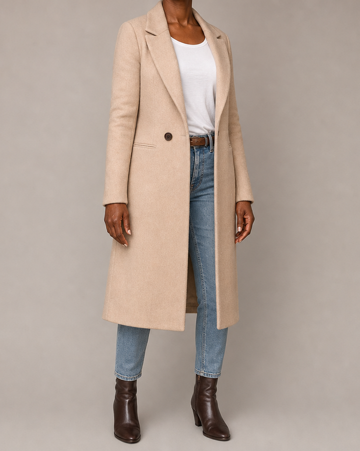 Classic | Double-Breasted Wool Blend Longline Coat