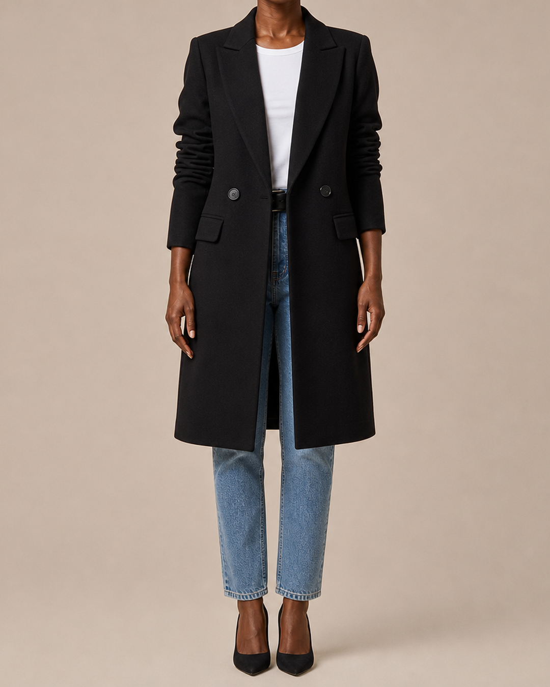 Classic | Double-Breasted Wool Blend Longline Coat