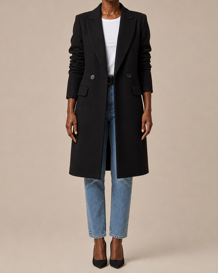 Classic | Double-Breasted Wool Blend Longline Coat
