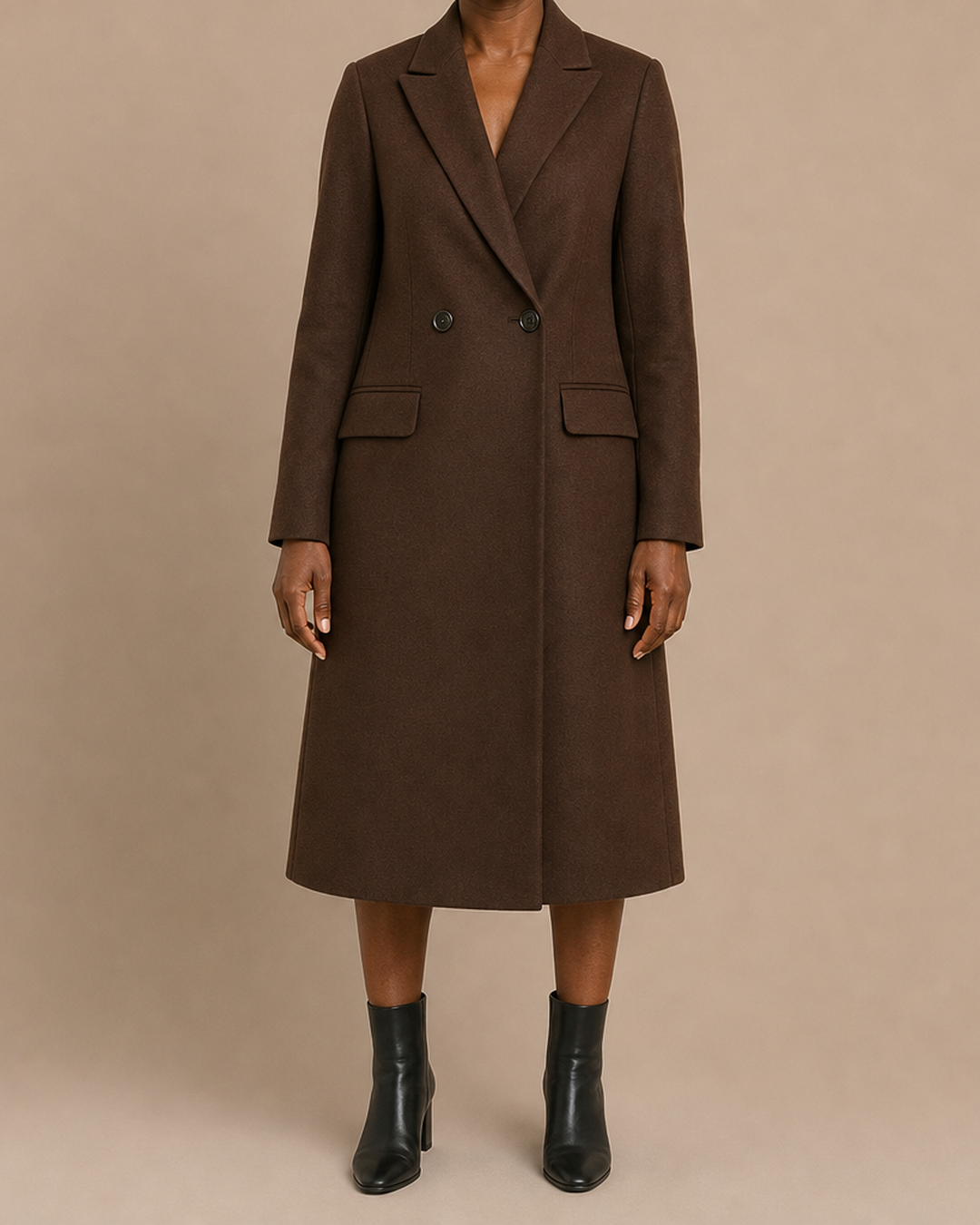 Classic | Double-Breasted Wool Blend Longline Coat