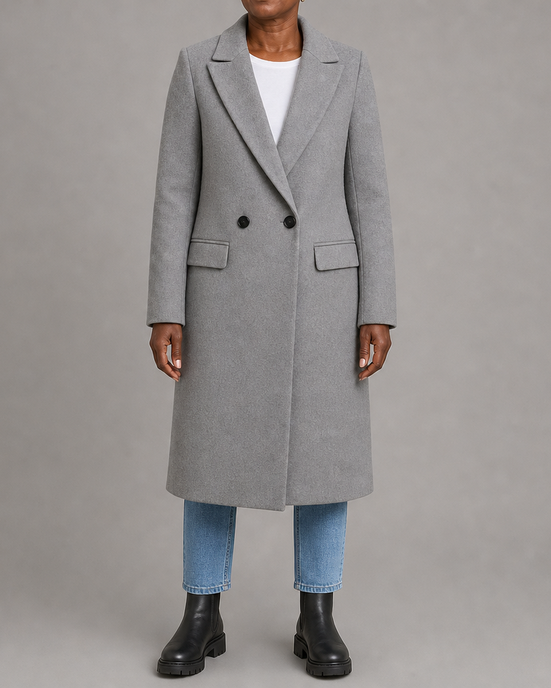 Classic | Double-Breasted Wool Blend Longline Coat