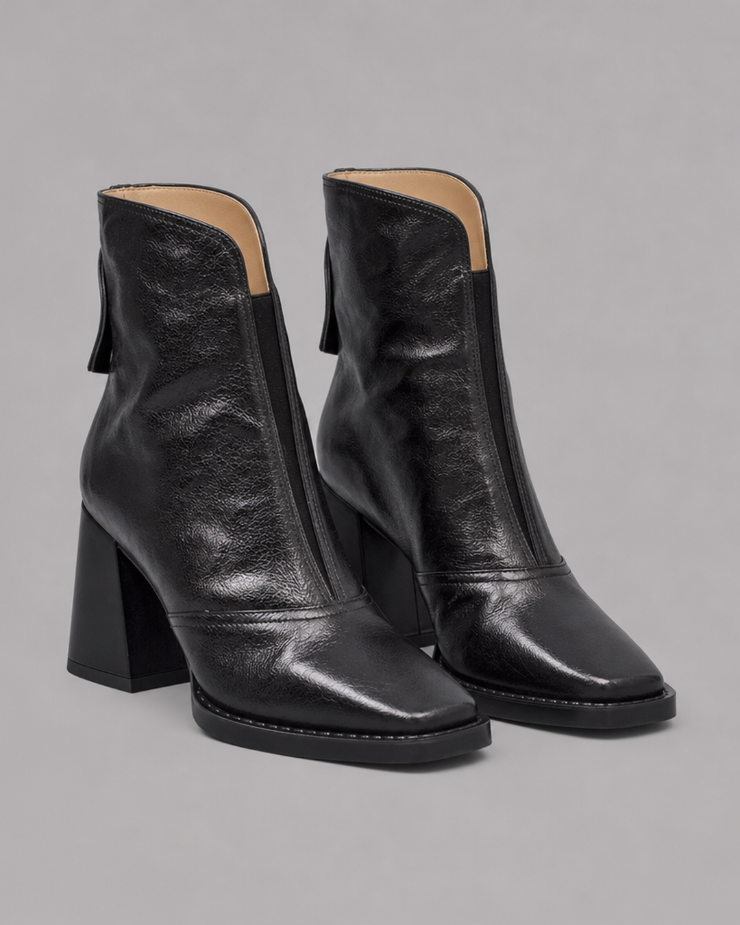 Claudia | Luxe Mid-Heel Leather Ankle Boots