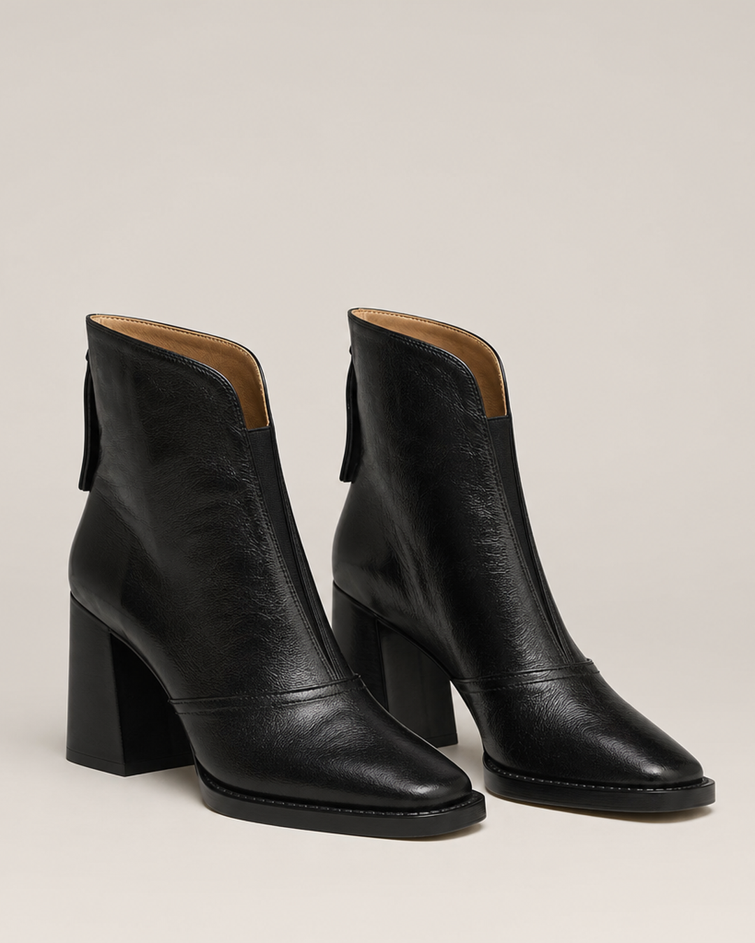 Claudia | Luxe Mid-Heel Leather Ankle Boots