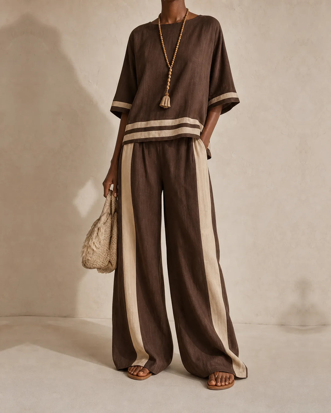 Zola | Side-Stripe Top & Wide-Leg Set