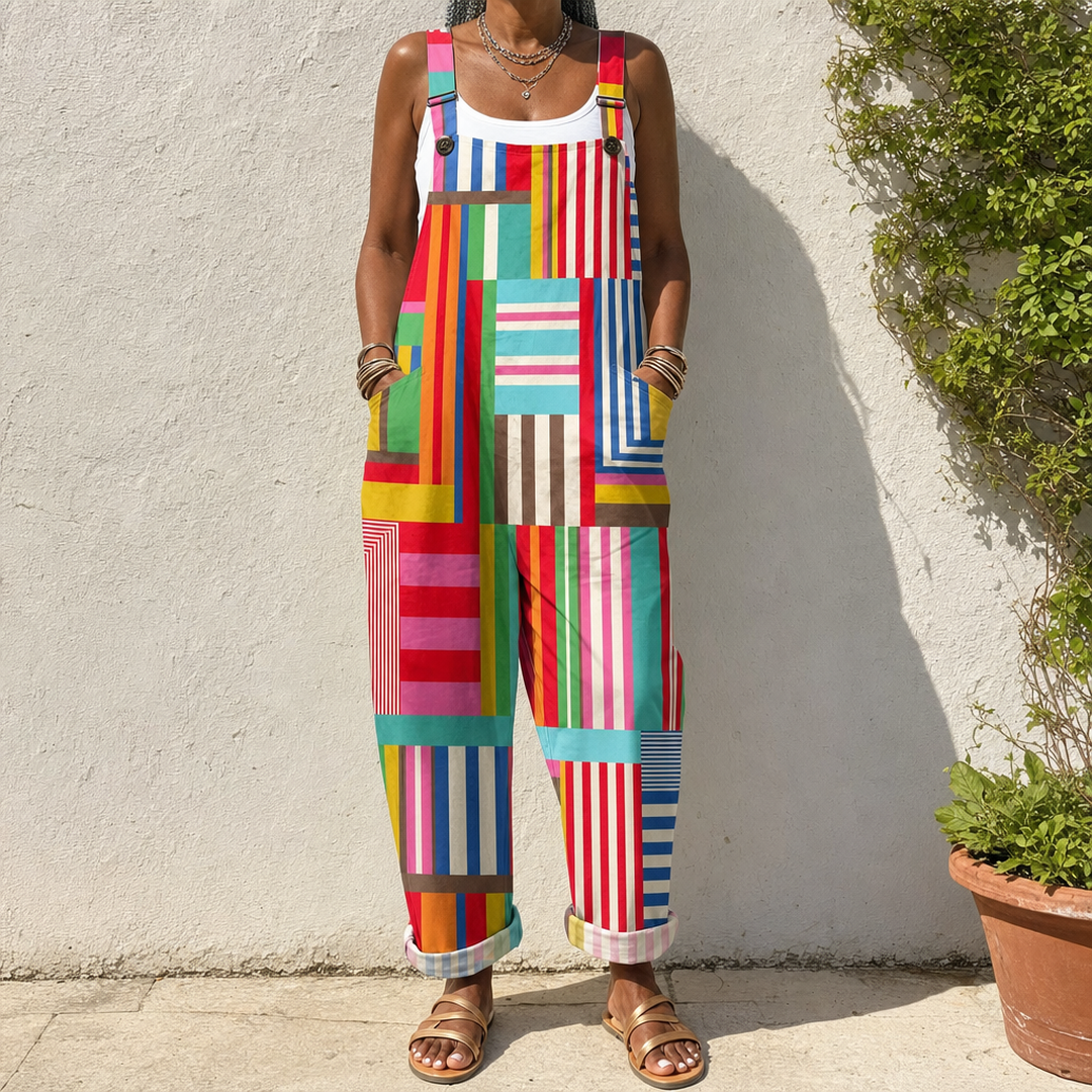 Nozipho | Colorful Patchwork Overalls