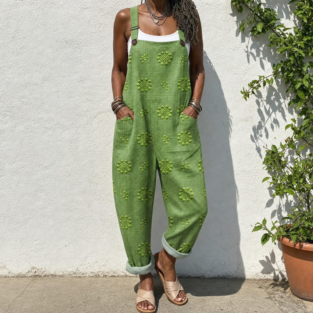 Uzoamaka | Sage Medallion Overalls