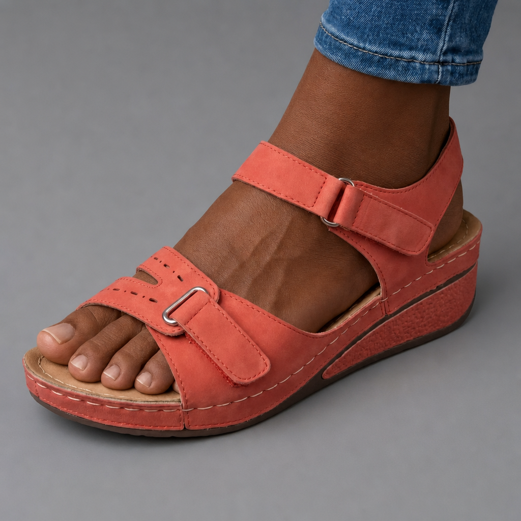 Coralie | Cushioned Comfort Wedge Sandals