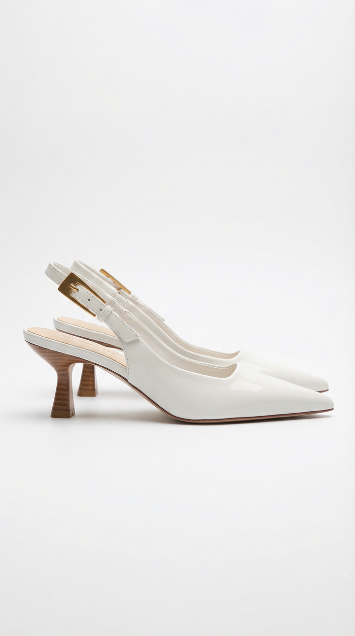 Pearline | Low Slingback Patent Pumps
