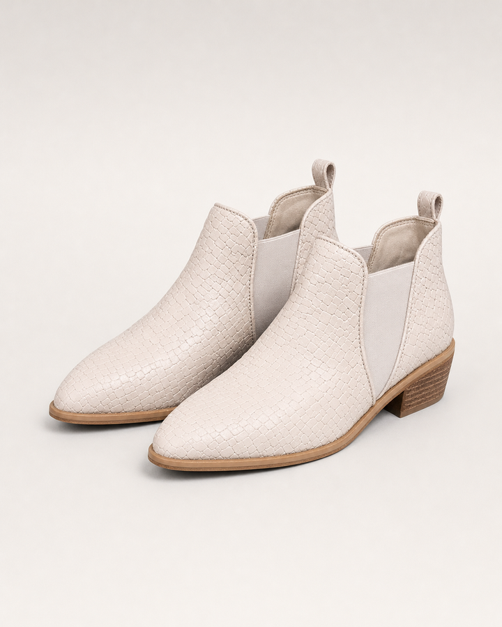 Daisy | Braided Block Heel Ankle Boots