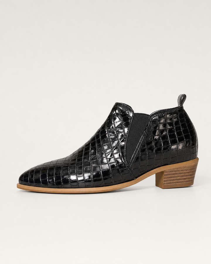 Daisy | Braided Block Heel Ankle Boots