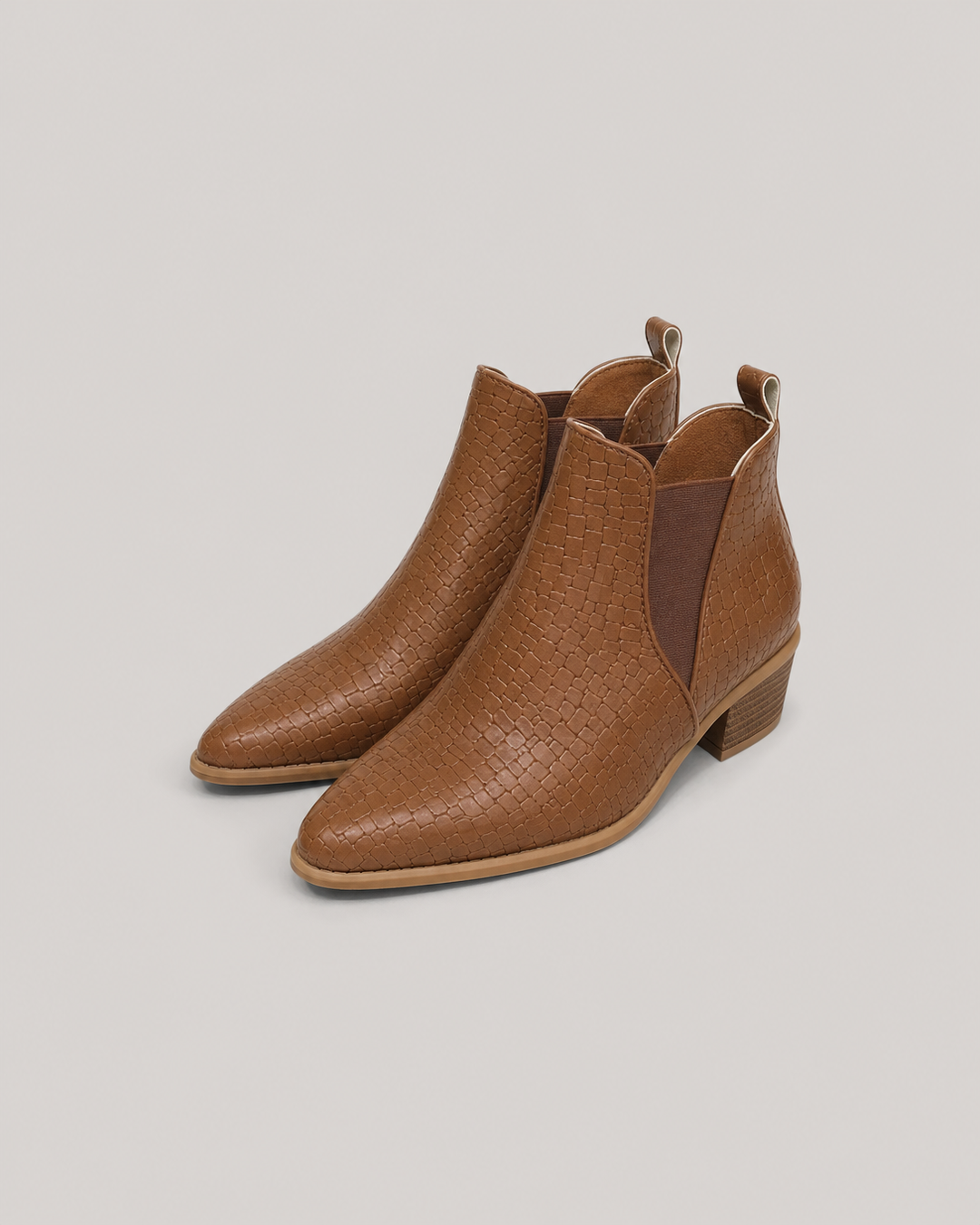 Daisy | Braided Block Heel Ankle Boots