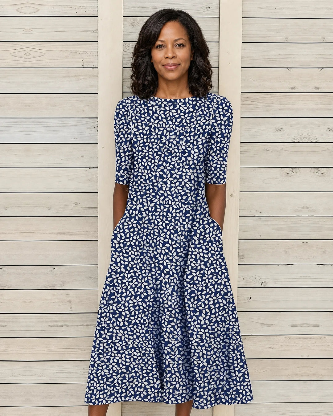 Annie | Coastal Bloom Midi Dress