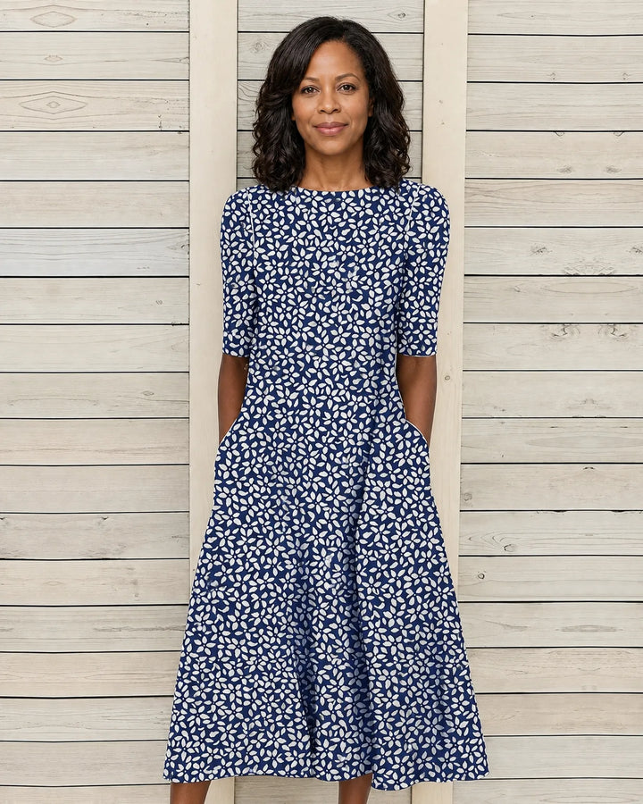 Annie | Coastal Bloom Midi Dress