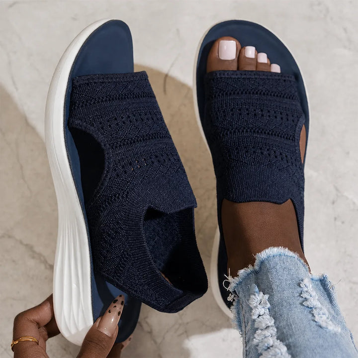 Nyla | Knit Platform Sandals