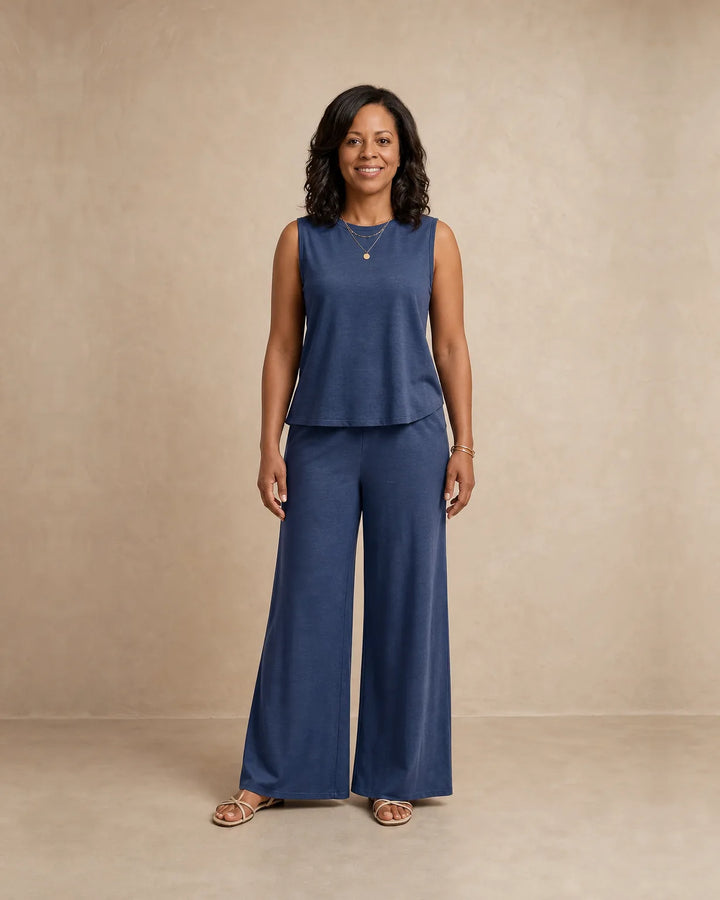 Cierra | Sleeveless Top & Wide-Leg Trouser Set