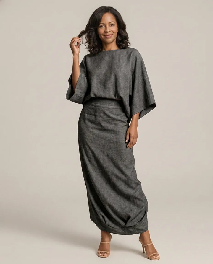 Amelia | Batwing Top & Maxi Skirt Set