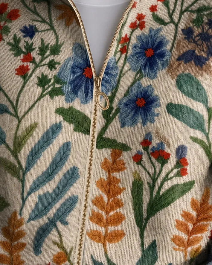 Rosalind | Botanical Garden Floral Zip Cardigan