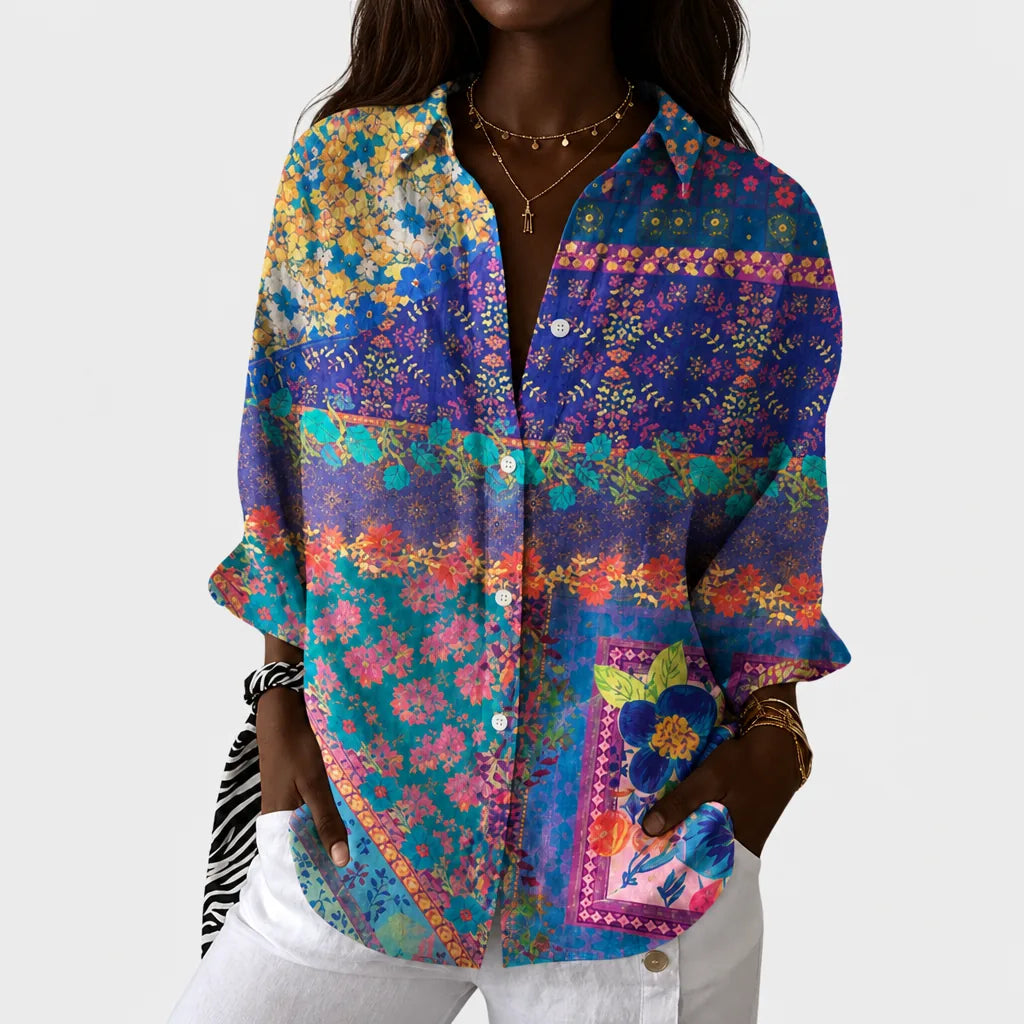 Talia | Light and Colorful Blouse with Print
