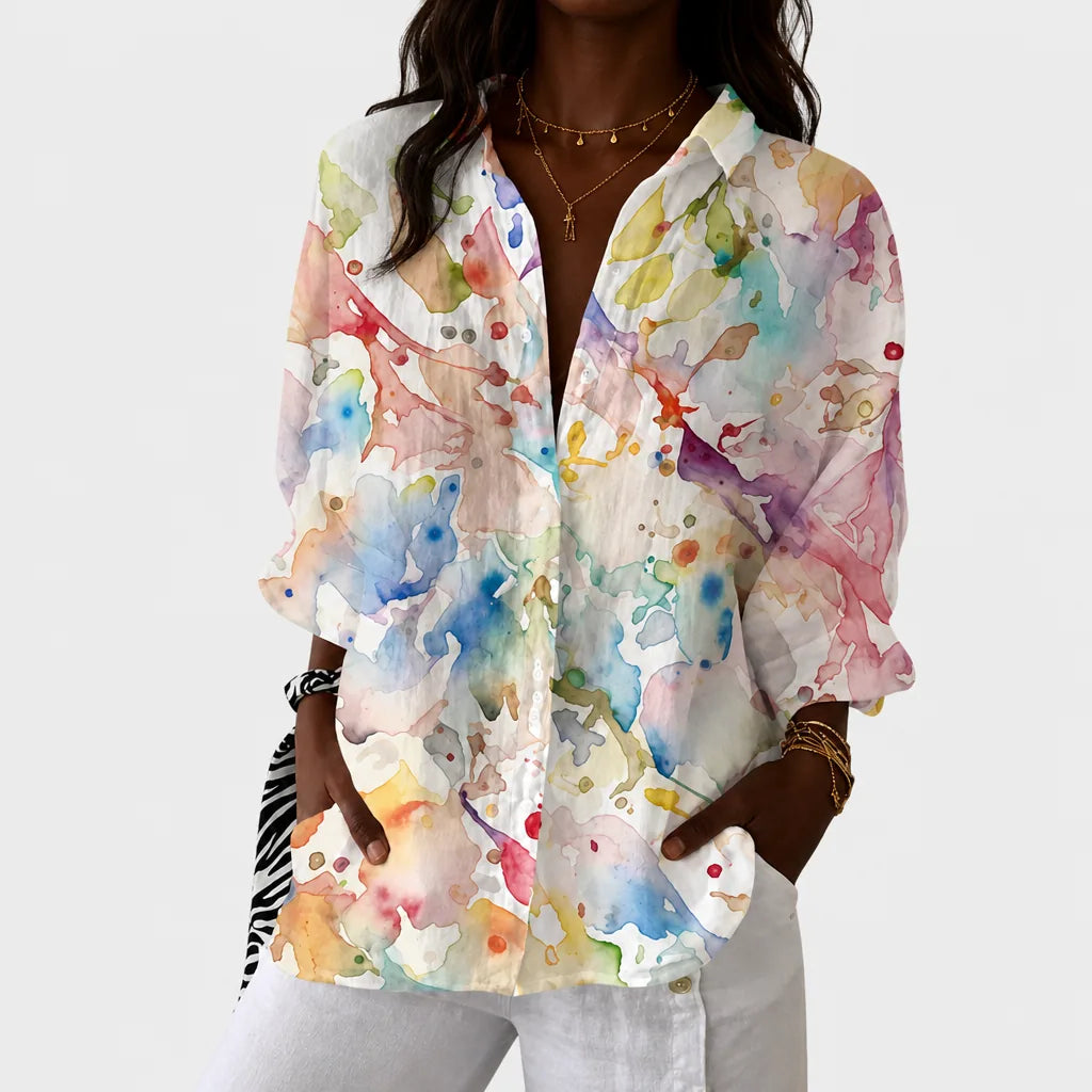 Farida | Light and Colorful Blouse with Print
