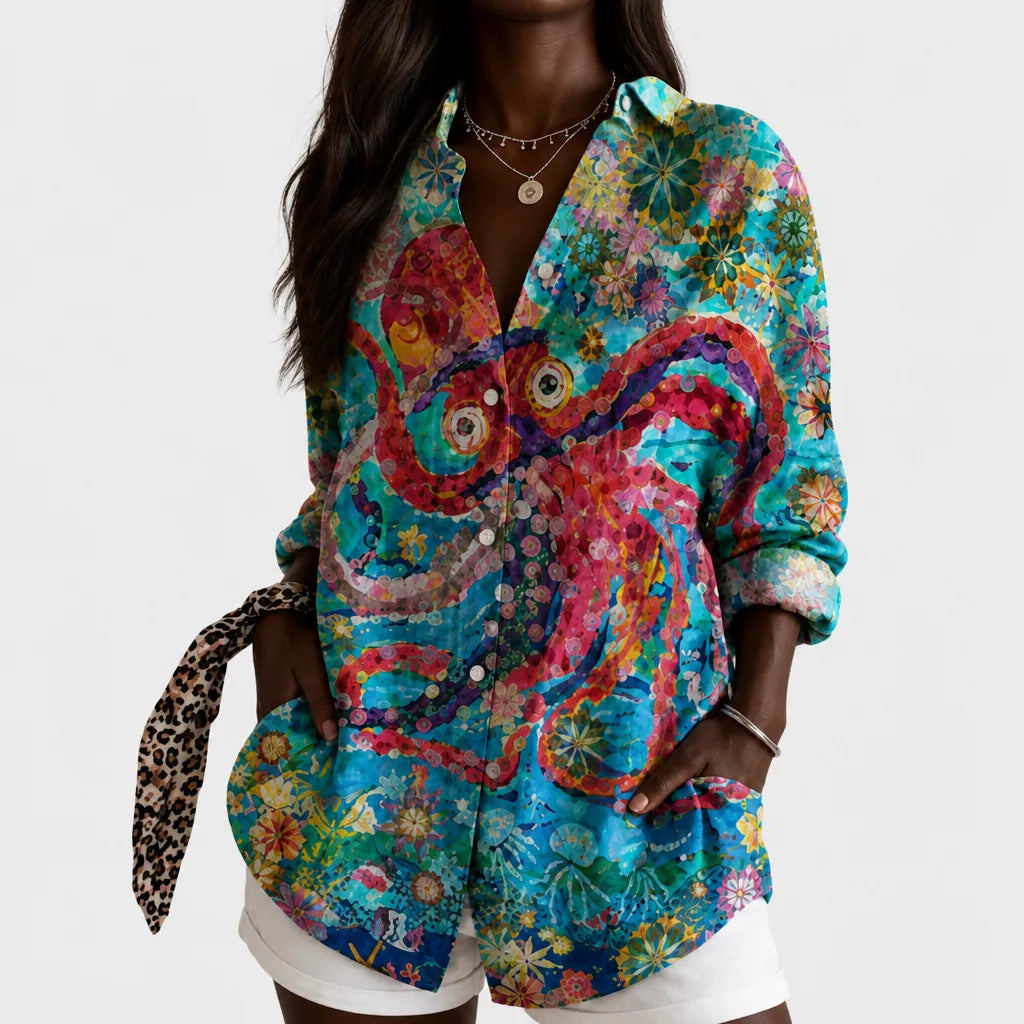 Kimya | Ocean Bloom Art Blouse