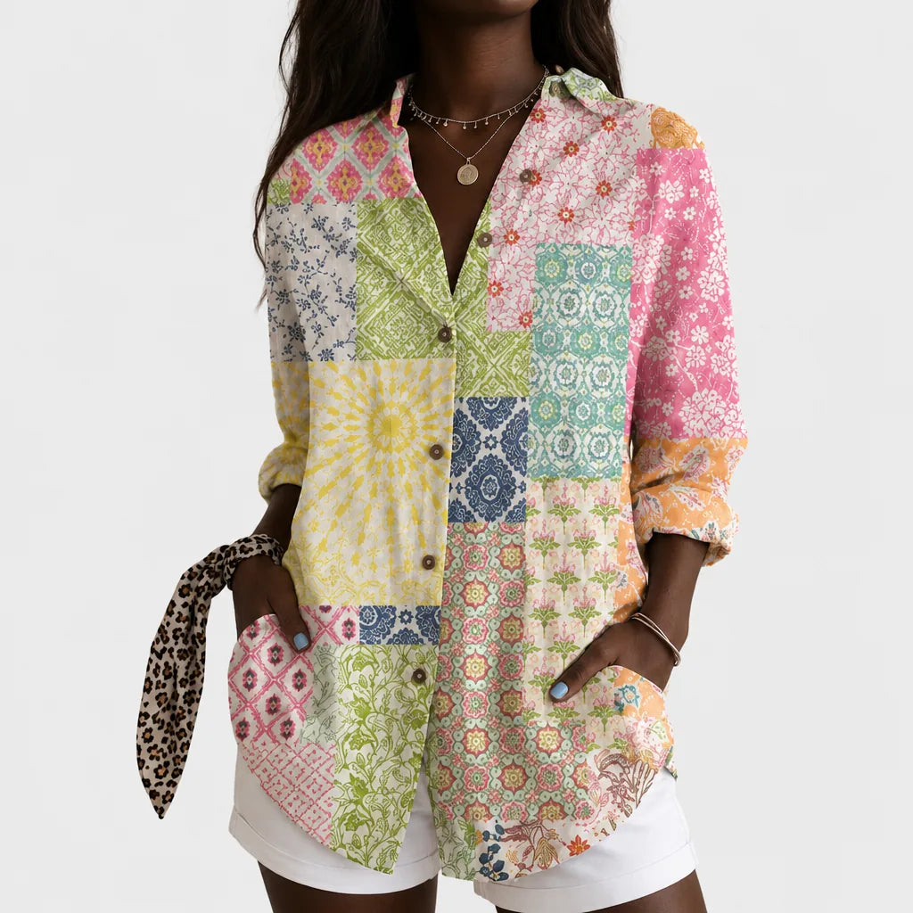 Adaeze | Patchwork Sunshine Garden Blouse