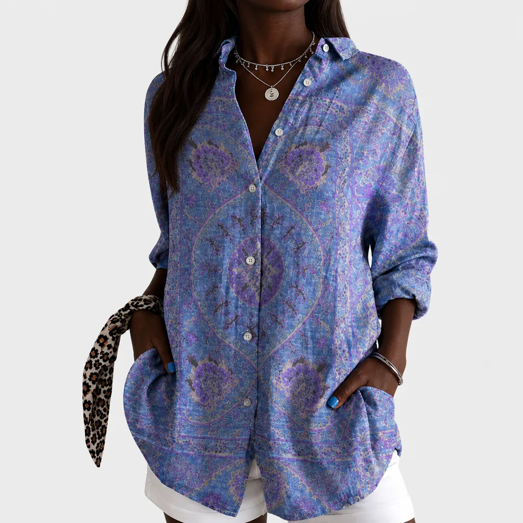 Rashida | Lavender Mosaic Grace Blouse